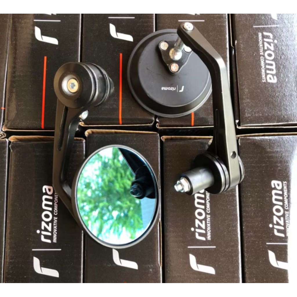 Rizoma 2465 กระจกปลายแฮนด์ Rizoma รุ่นกลม Nmax Aerox Lexi ชิ้น Vespa V150 Universal