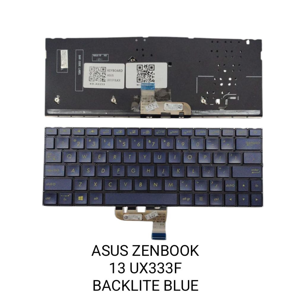Asus Zenfone Book 13 UX333 UX333F UX333FA UX333FN คีย์บอร์ด backlite สีน้ําเงิน