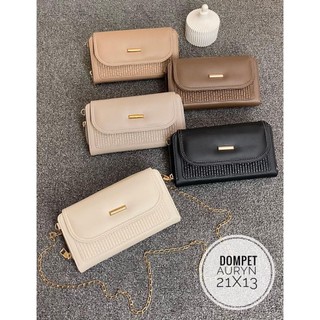TAS DOMPET SELEMPANG WANITA AURYN DEBBY ZETA MUAT HP PREMIUM/ DOMPET LIPAT PANJANG WANITA YESSI CLARA REFA DERRBY LETTER IMPORT no