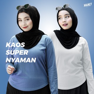 Denayawear Longsleeve Loose Tee Premium Cotton-Kaos Lengan Panjang Wanita