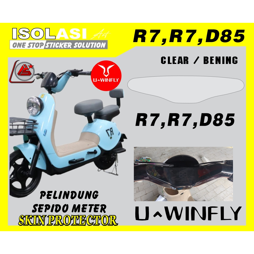 Uwinfly (R7-R75-D85) สติ๊กเกอร์จักรยานไฟฟ้าป้องกันรอยขีดข่วน/สติ๊กเกอร์กันรอยมาตรวัดความเร็ว UWINFLY