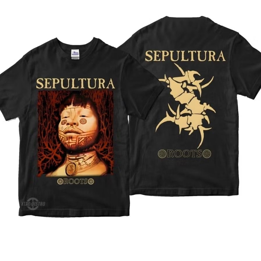 เสื้อยืดวง SEPULTURA ROATS เสื้อยืดในตัว Sepultura arise chaos โฆษณาฮาร์ดคอร์โลหะ
