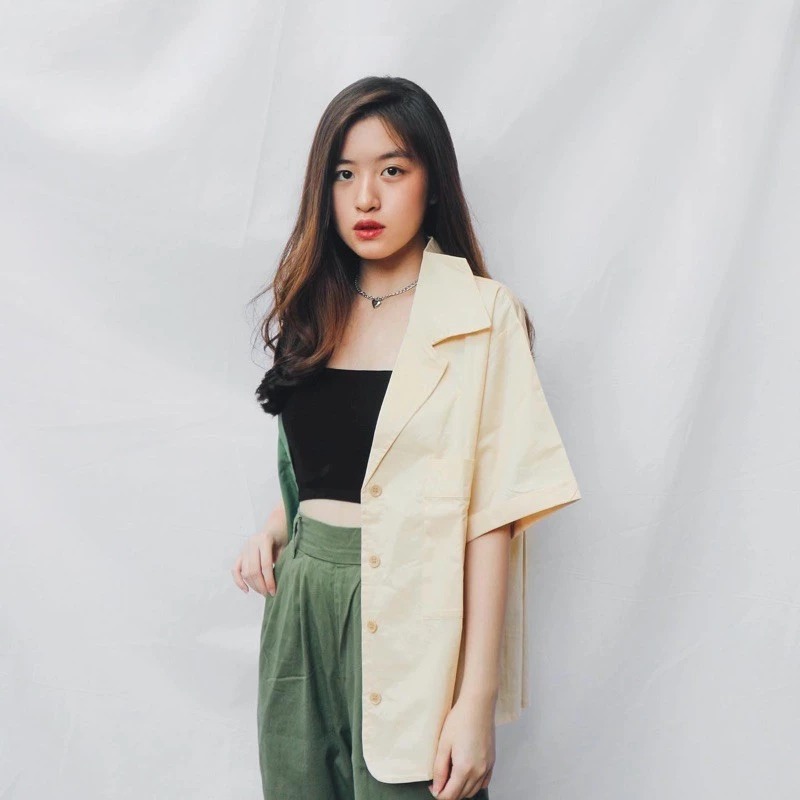 ชุดเสื้อ Audre Two Tone