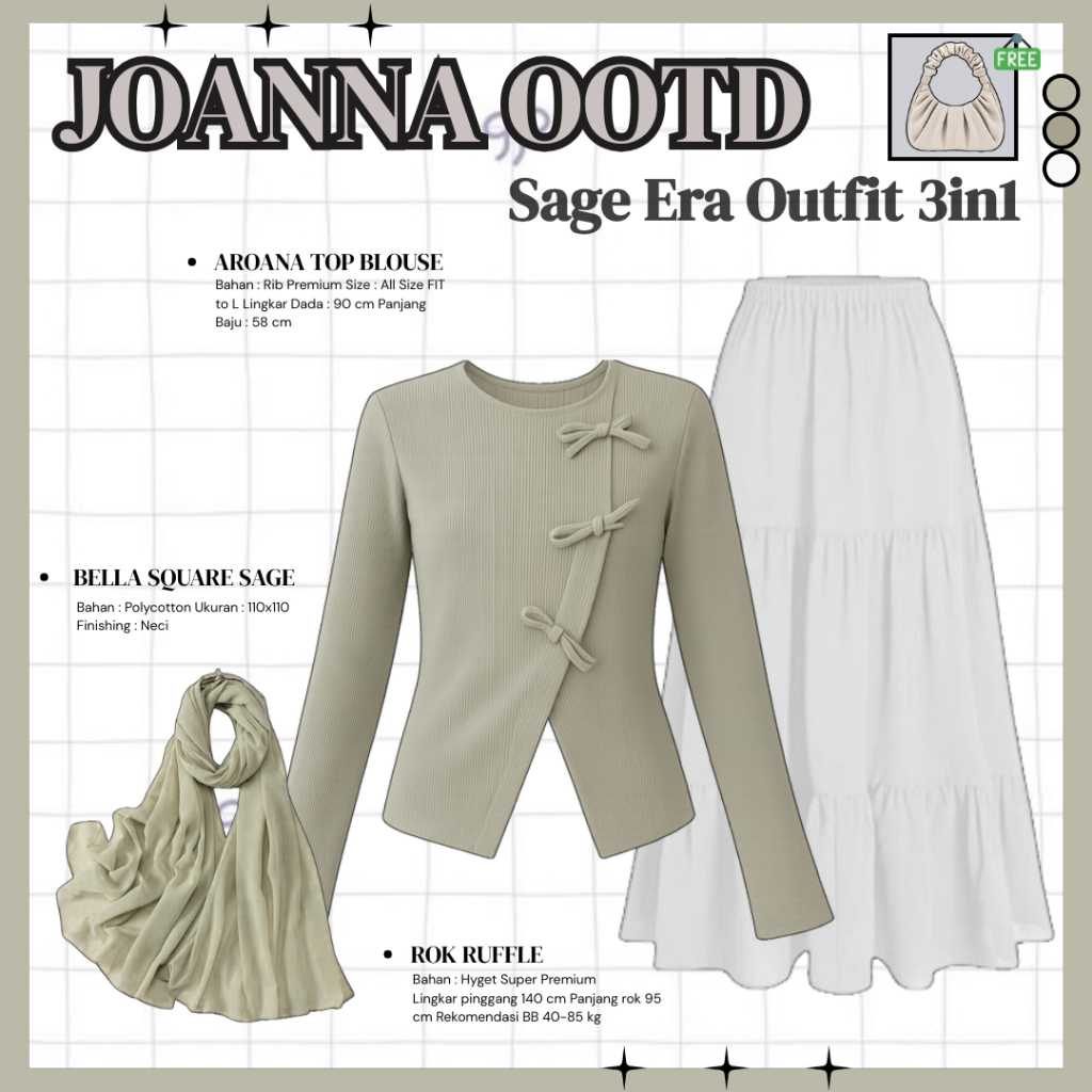 Joanna Coquette Suit Set (Blouse + Ruffle + Bella Square) Pinterest Outfit One Set Contemporary