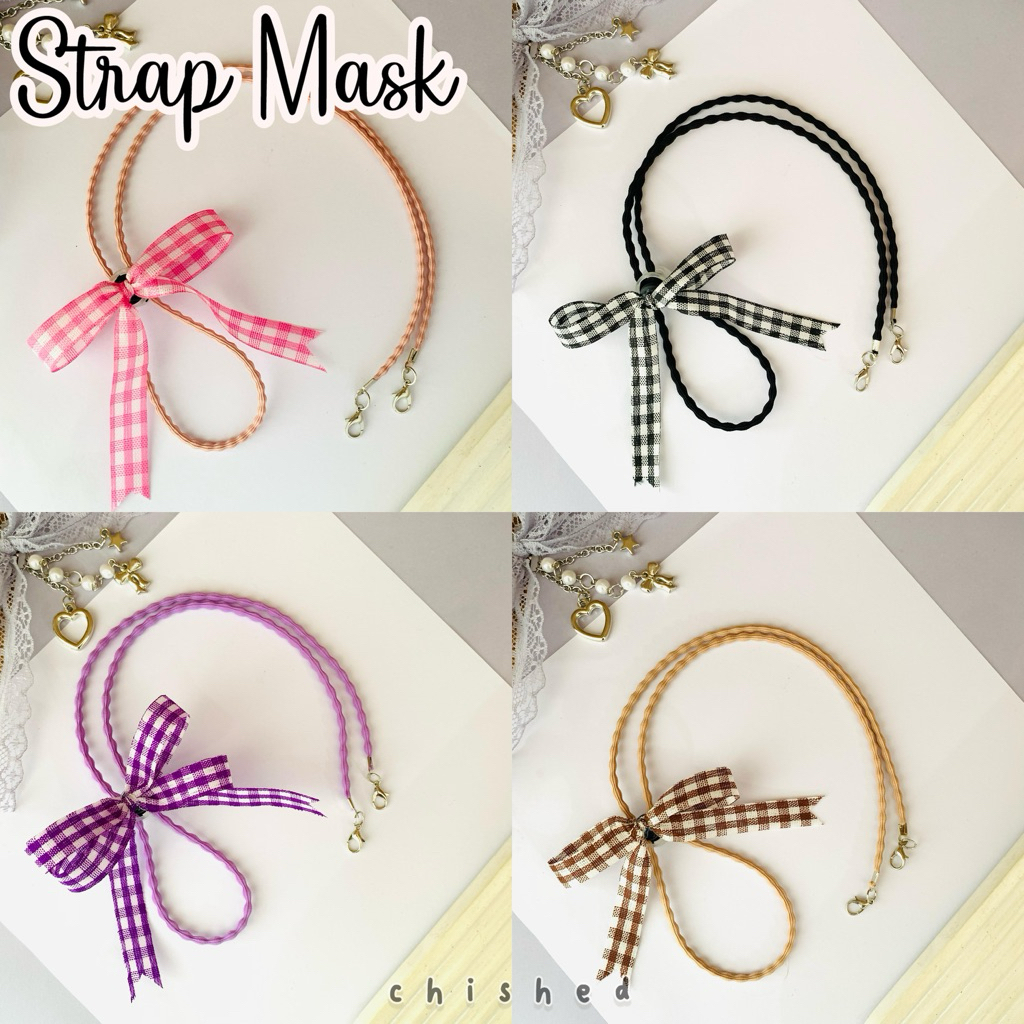สายรัดหน้ากาก/สร้อยคอหน้ากาก 2in1 ขั้วต่อหน้ากาก KSM TARTAN