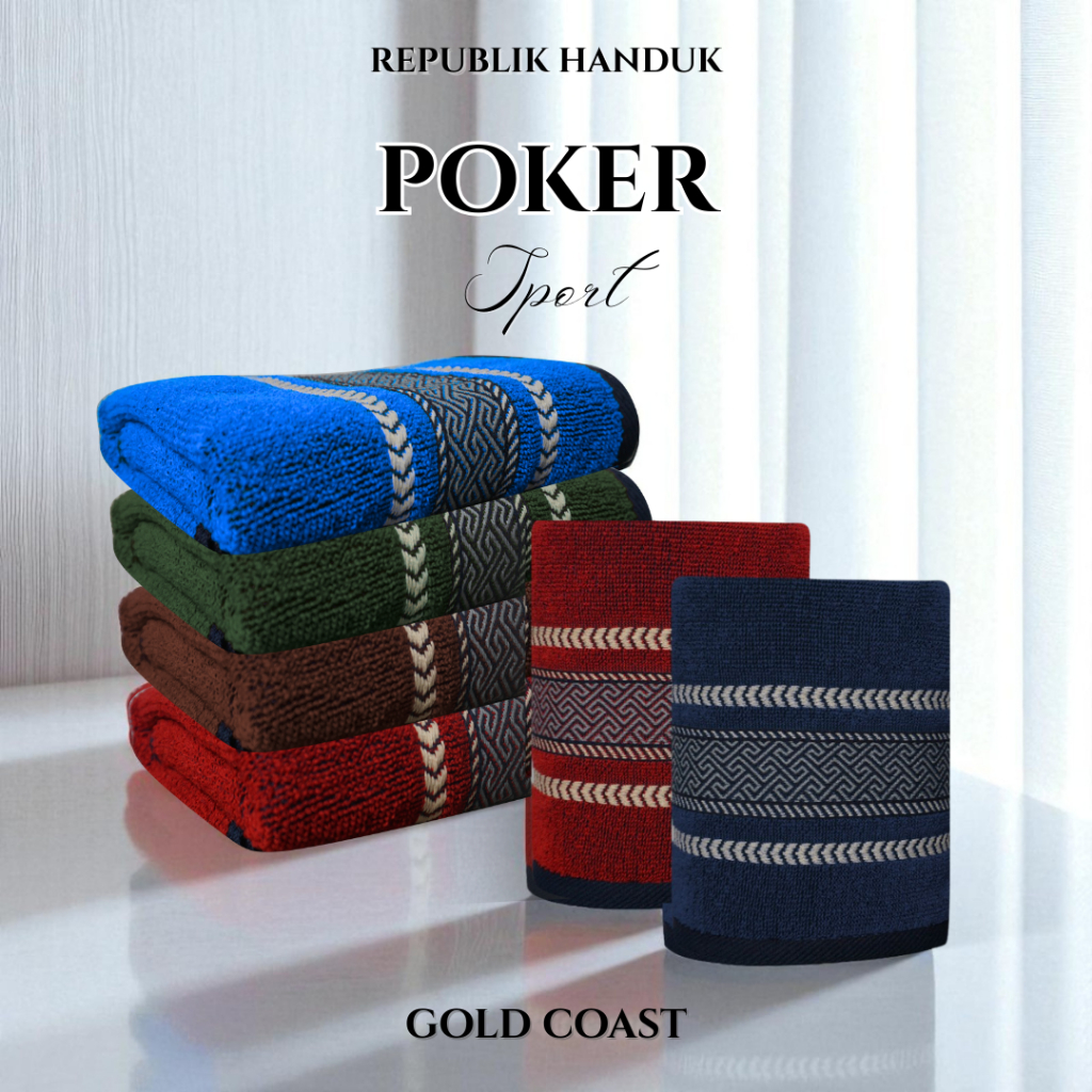 Republic Towel Poker Towel - Gold Coast - Sport Towel 44 x 75 cm