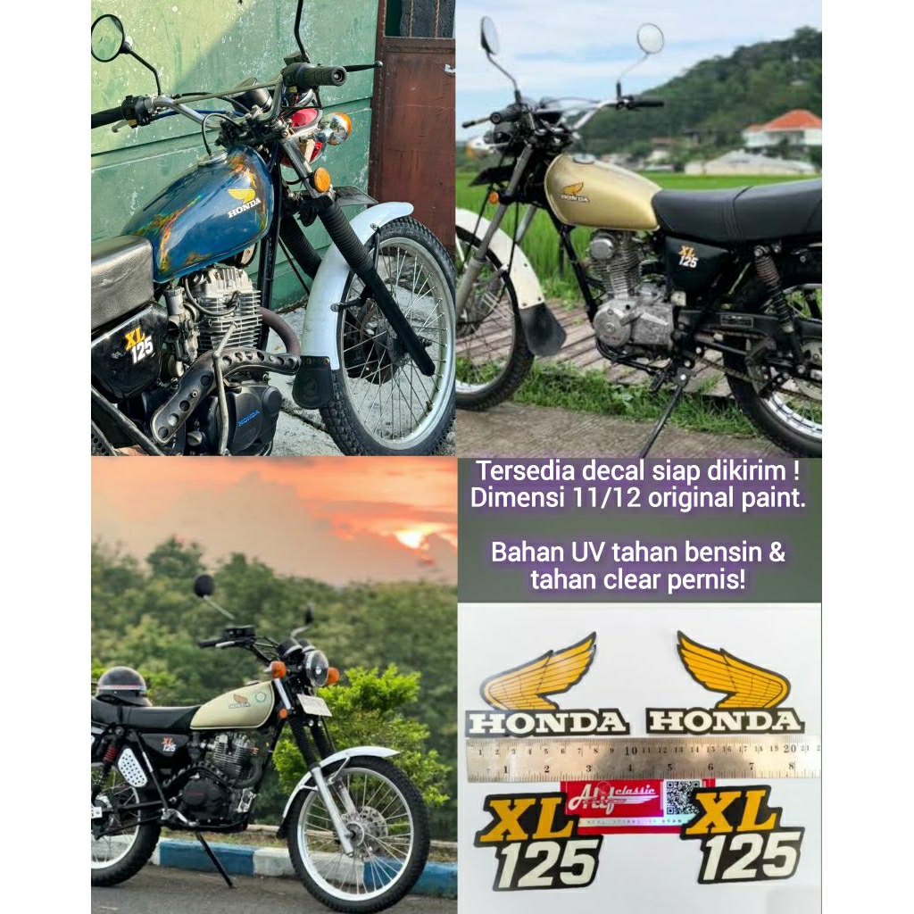 สติ๊กเกอร์ honda xl125 รูปลอก honda xl125 รูปลอก gastank honda xl125 รูปลอกด้านข้าง honda xl125