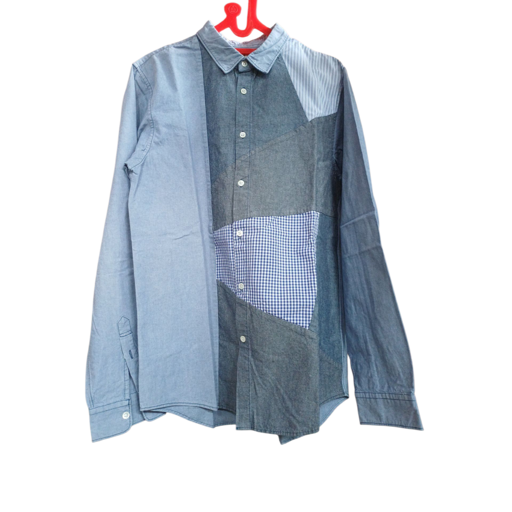 เสื้อ KEMEJA Izzue Patchwork LS ไซส์ M