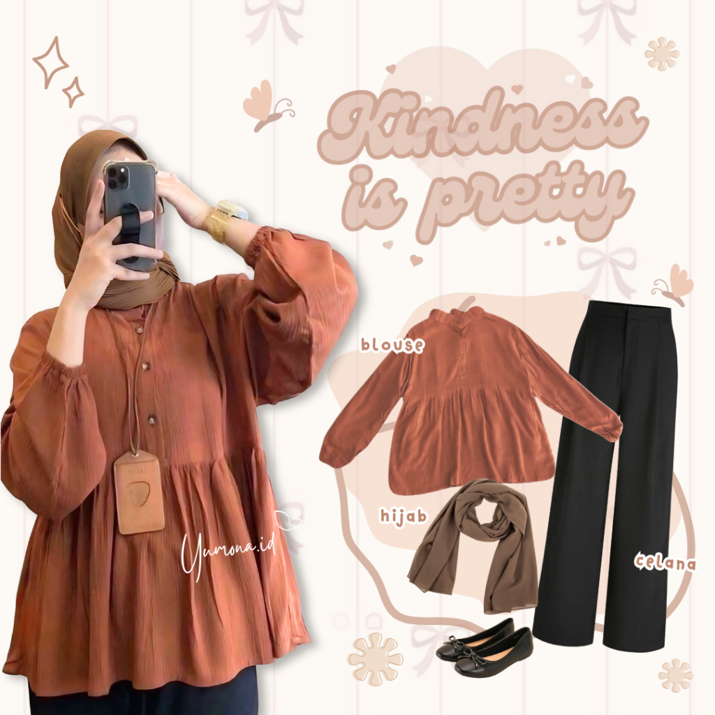 อารินี ชุดเครื่องแต่งกายสไตล์เกาหลี (เสื้อ, ฮิญาบ, กางเกงตัดบาน, กระโปรง) สําหรับสํานักงานผู้หญิง - 