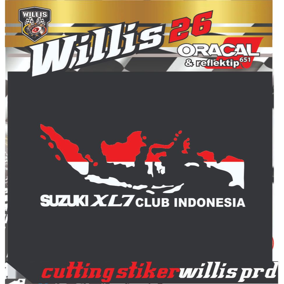สติ๊กเกอร์ xl7 สติ๊กเกอร์ตัด กระจกรถยนต์ suzuki xl-7 สติ๊กเกอร์ PETA SUZUKI xl7