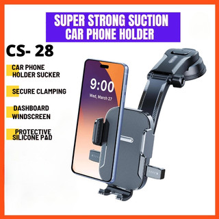 Universal Car Phone Holder HP Dashboard Putar 360° Suction Lock Mount Dudukan Ponsel Windshield Grip