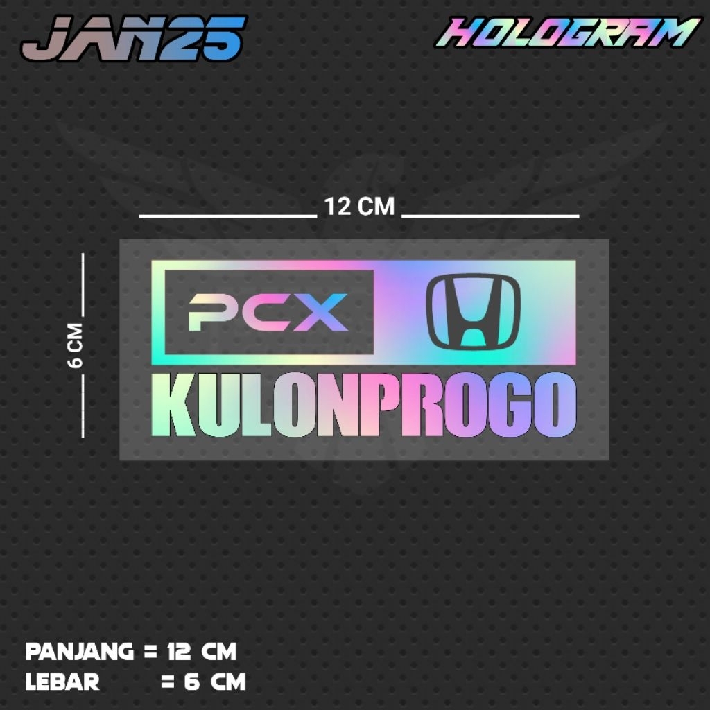 สติ๊กเกอร์ตัด PCX KULONPROGO / JAN25 YGT