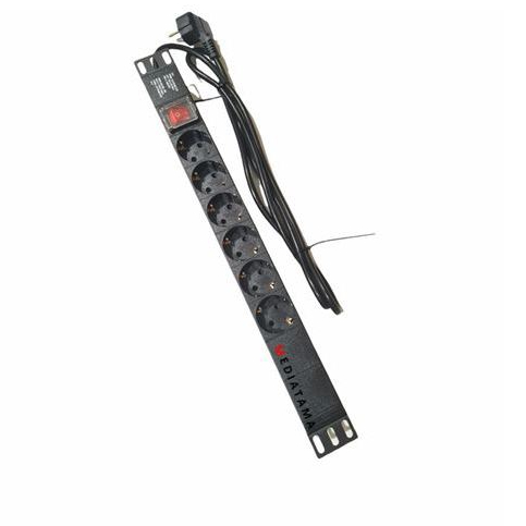 Minipro Power Distribution Unit Rack Server 6 พอร์ตเยอรมนีซ็อกเก็ต 1500W/1U 6Way PDU เยอรมนี 703/PDU