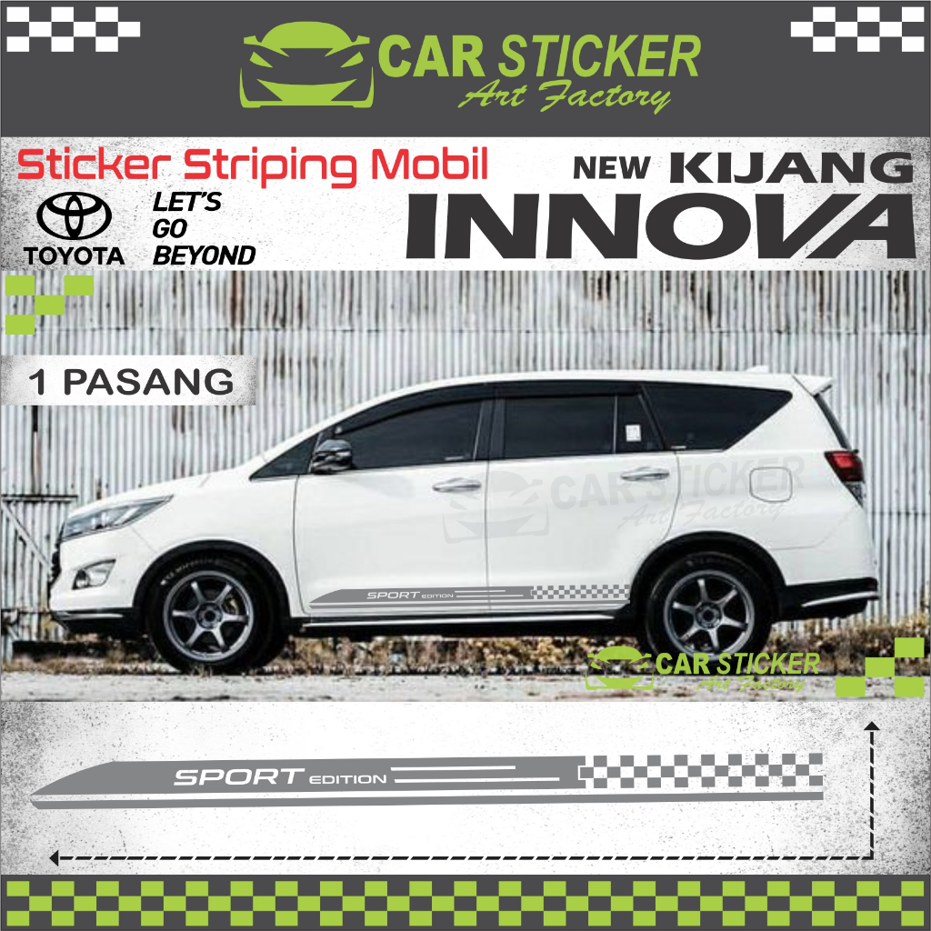 IR29 Kijang Innova Reborn Car Striping Stickers / สติ๊กเกอร์ Toyota Innova / Innova Reborn Sticker L