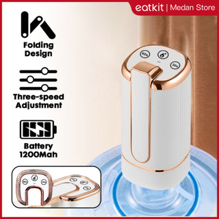 [Medan Ready Stock] Eatkit Pompa Galon Elektrik 1200mAh Dispenser Air Minum Portable USB Charge Water Electric Pump