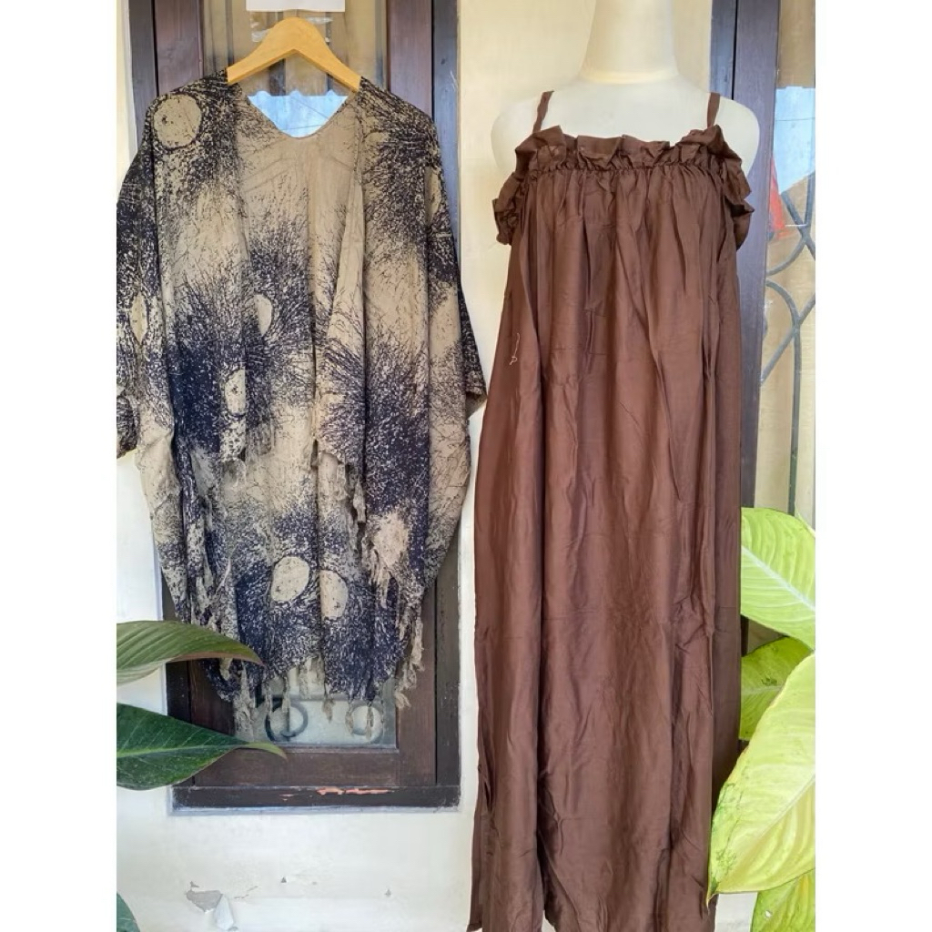 BECCA PLAIN DRESS SET + ROOT DRESS