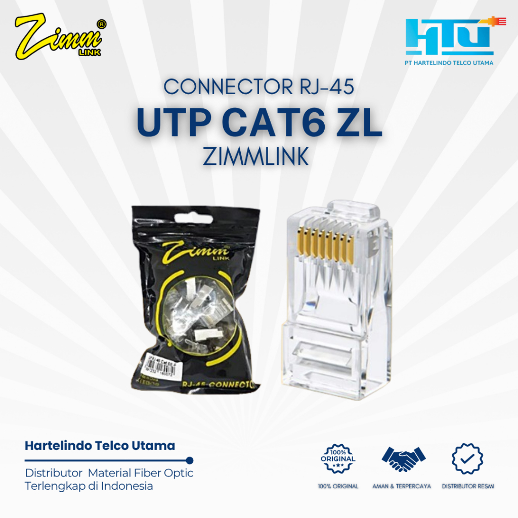 CONNECTOR RJ45 ZL UTP CAT 6 ZIMMLINK