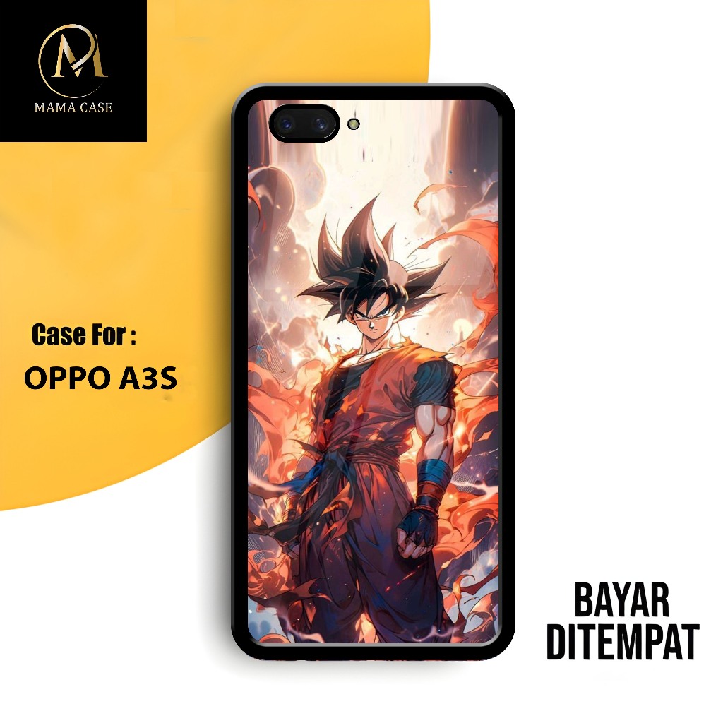 OPPO A3S A1K F5 F7 F9 A5S A12 REALME C1 C2 Case Glossy Shiny Anime Goku Motif - Case - เคสเคลือบเงา