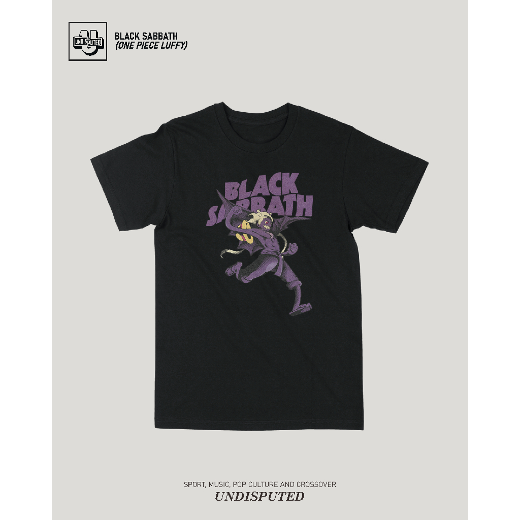 ANIME BAND T-SHIRT - สีดํา SABBATH LUFFY ONE PIECE