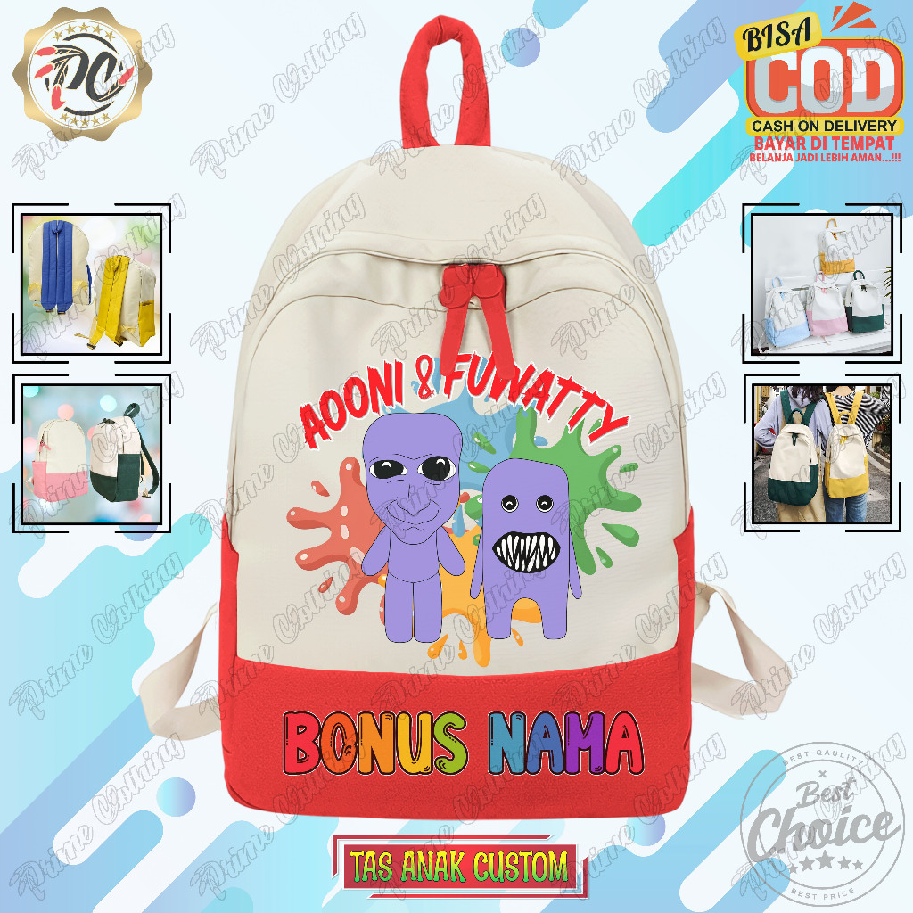 CHILDRENS BAGS CHILDRENS BACKPACKS CHILDRENS SCHOOL BAG CUSTOM BAGS สําหรับ BOYS & GIRLS AOONI & FUR