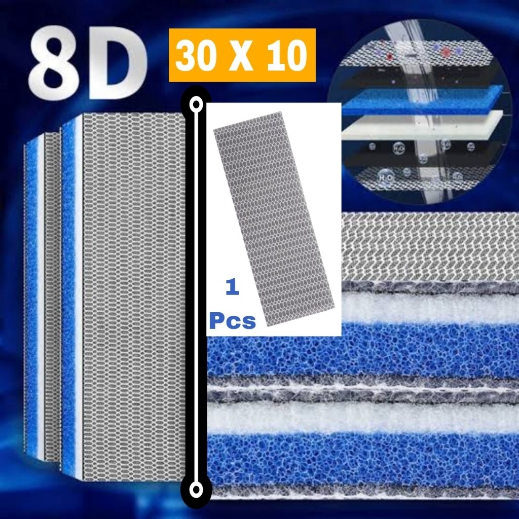 30 x 11 8D FILTER FOAM AQUARIUM FILTER MEDIA SPONGE COTTON 8 ชั้นปลา POND
