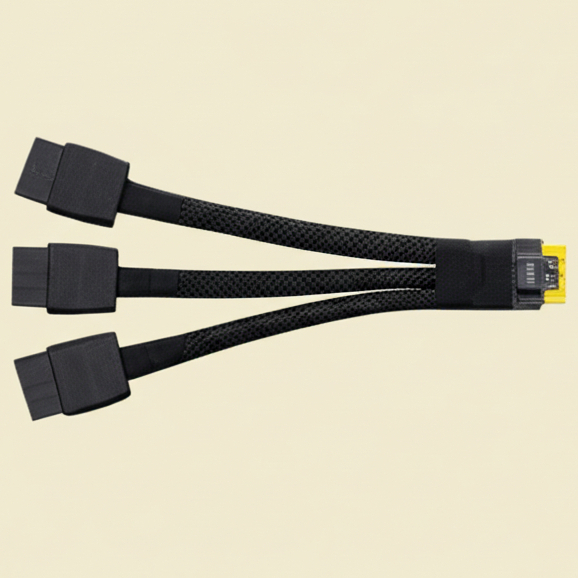 3x PCIe 8Pin to CEM5 PCIe 5.0 12VHPWR สายแปลงอะแดปเตอร์