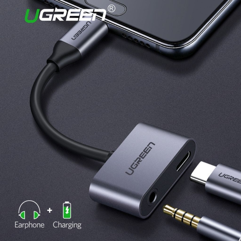 Ugreen อะแดปเตอร์เสียง C TO C + 3.5MM Non DAC / 50596 - สีเทา