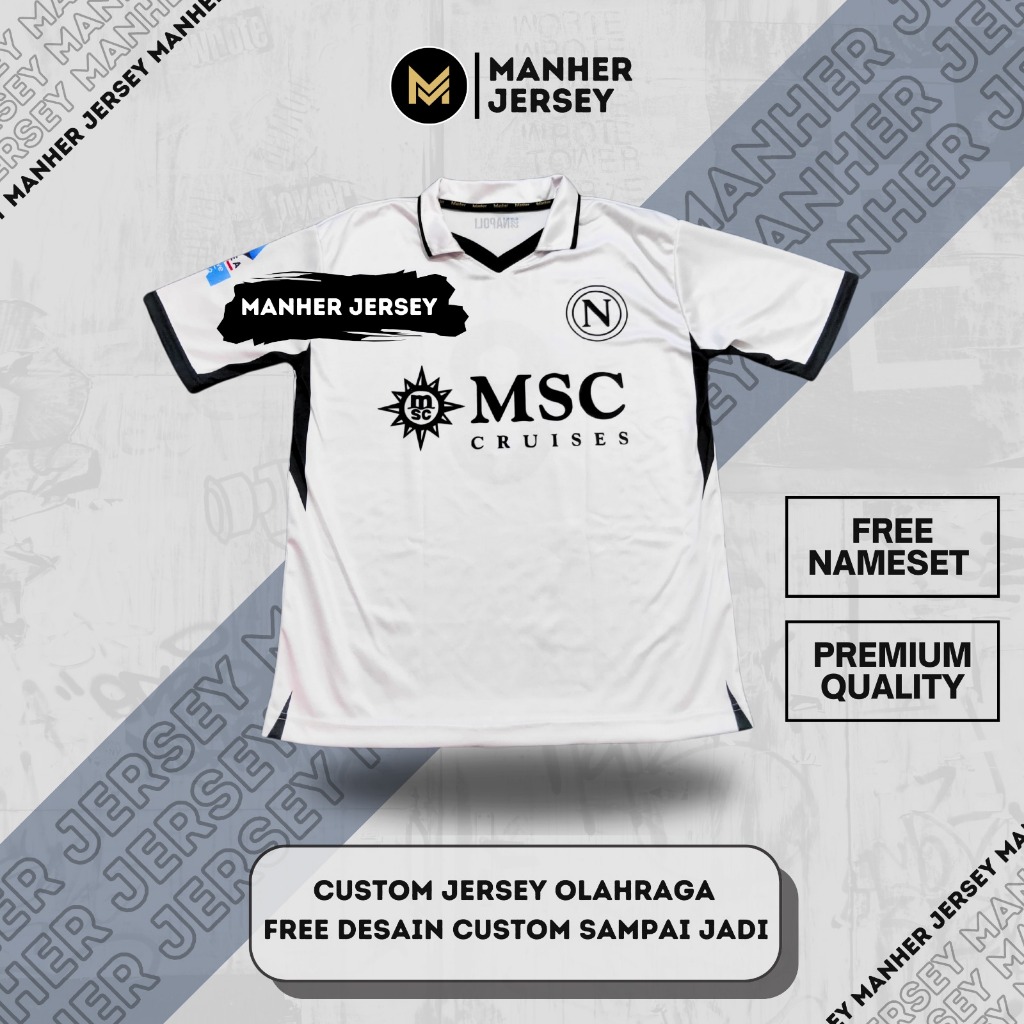 NAPOLI AWAY JERSEY 2024 2025 FULL PRINTING