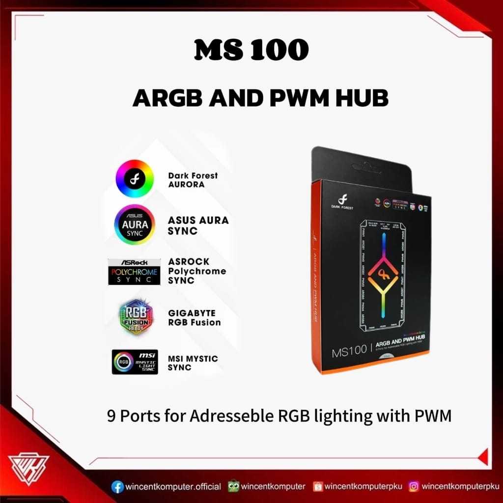 ตัวควบคุมพัดลม Imperion MS100 ARGB และ PWM HUB / ARGB Controller