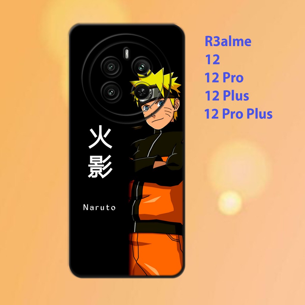 เคส realme 12, Realme 12 Pro, Realme 12 Plus, Realme 12 Pro Plus - ซิลิโคนยืดหยุ่นสีดํา
