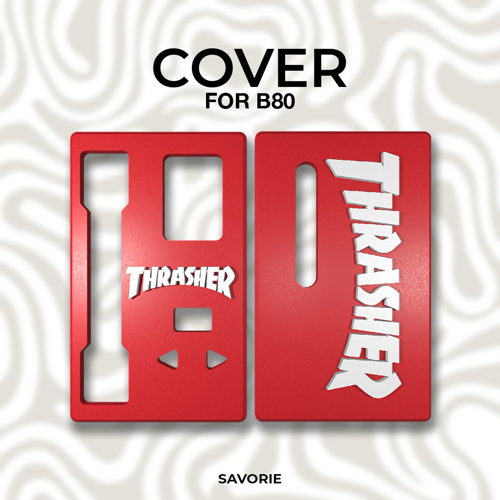 THRASHER RED WHITE B8O CASE 3D PRINT MAGNETIC