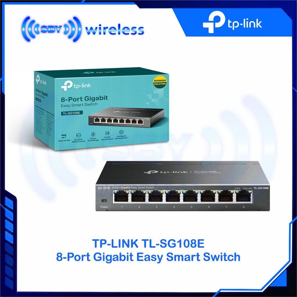 TP-LINK TL-SG108E 8-Port Gigabit Metal Casing Easy Smart Switch TLSG108E TPLINK
