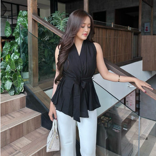 Yemimastuff - Lucy Top Linen Atasan Wanita