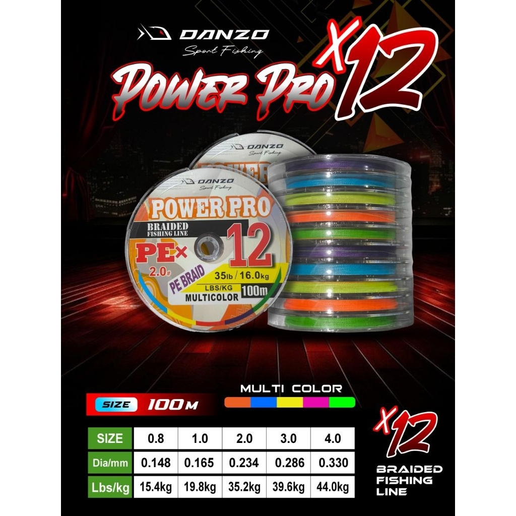 PE DANZO POWER PRO X12 MULTI COLOR 100 M