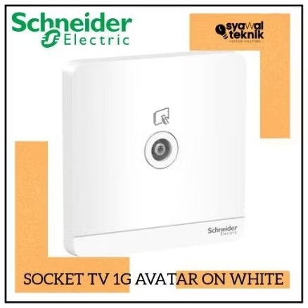 Syawalteknik_lighting - ซ็อกเก็ตทีวีไฟฟ้า Schneider AvatarOn สีขาว E8331TV_WE