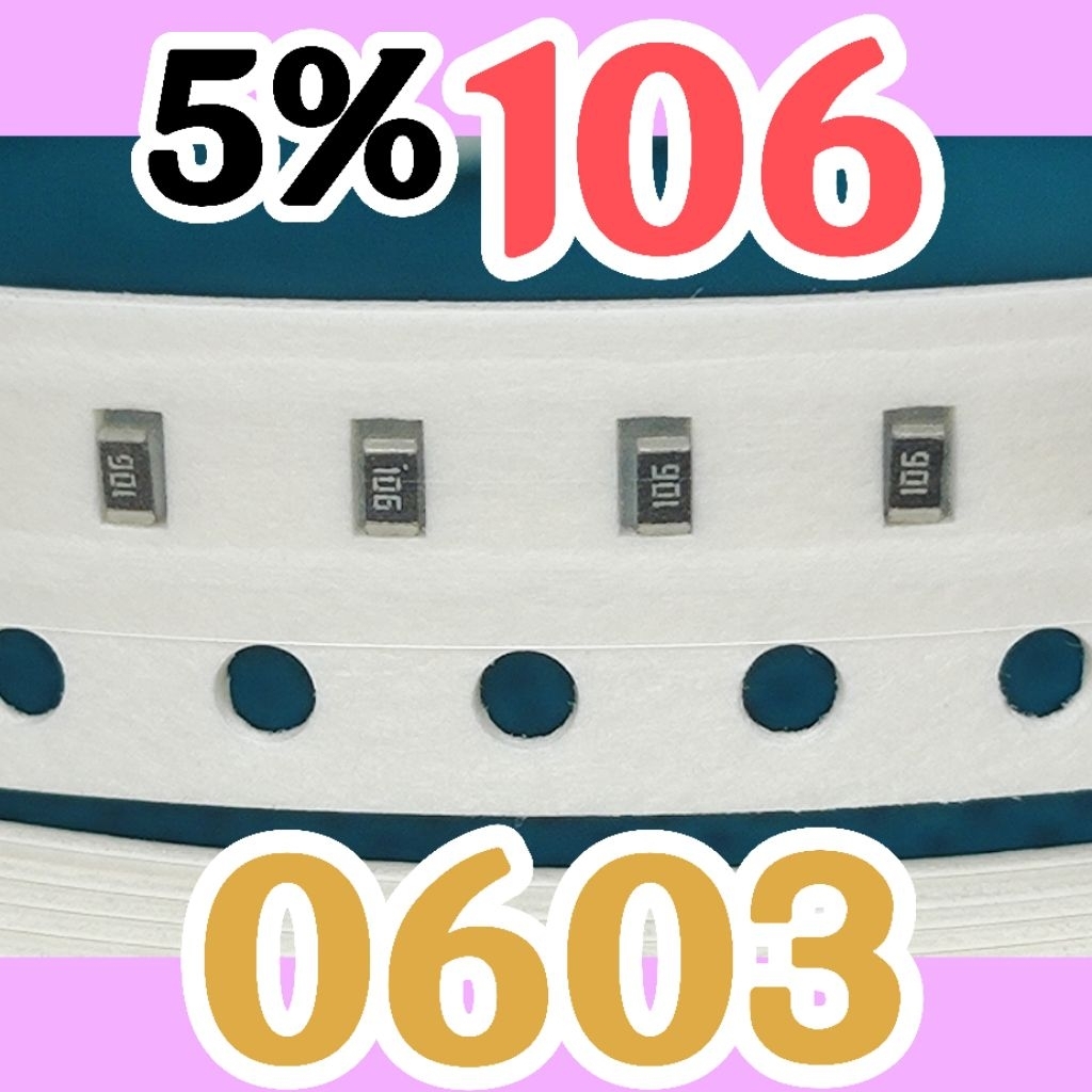 10 ชิ้น ตัวต้านทานชิป smd 106 10M0 5% ขนาด 1608 0603 10Mohm 10M ohm 10 Mohm