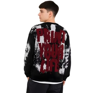 Knit print your life Knitwear rajut bahan akrilik oversized unisex