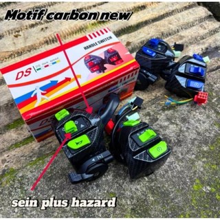 SAKLAR MIO VIETNAM 1 SET PLUS HAZARD MOTOIF CARBON DASAR HITAM MIO SMILE MIO SPORTI MIO SAUL DLL