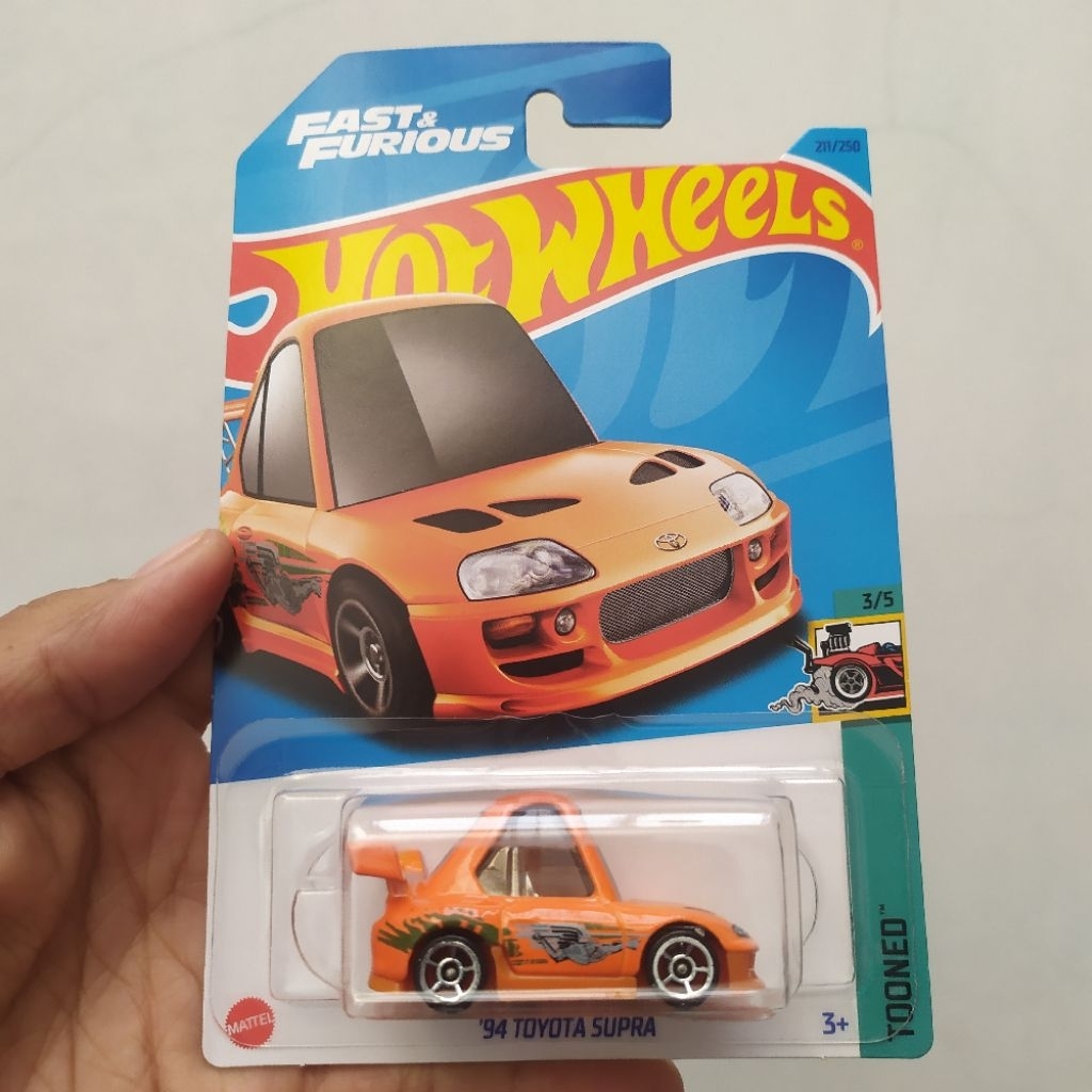 Hot Wheels 94 Toyota Supra Tooned การ์ดญี่ปุ่น การ์ดสั้น