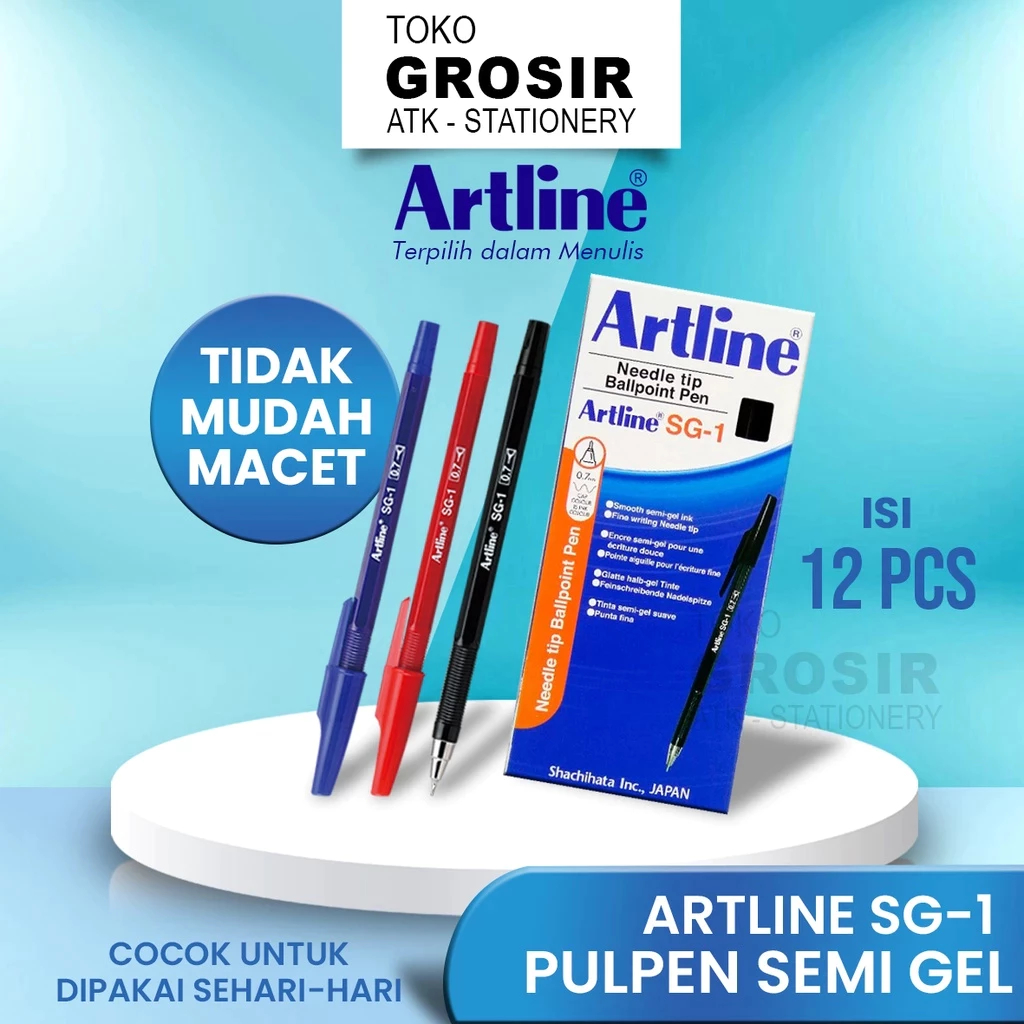 (LIVE) WHOLESALE ปากกาลูกลื่น Artline 0.7 mm SG-1 2