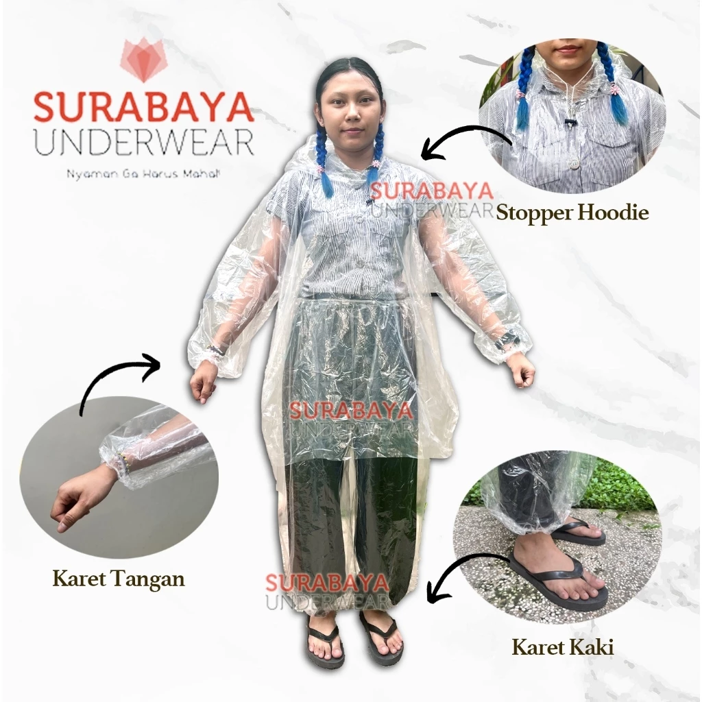 ชุดพลาสติกกันฝนสำหรับผู้ใหญ่ LDPE/HDPE thumbnail 3