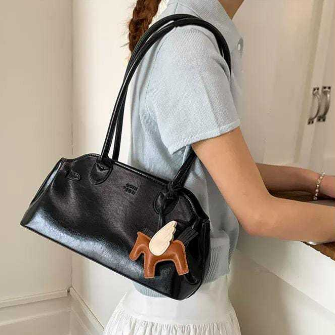 LOEI Zevia Charm Tote Bag Women Korean Look Stylish Shoulder Bag Fashion Girly 2629