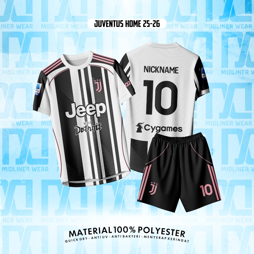 เสื้อเจอร์ซีย์ท็อป/ชุดฟุตบอล I BIANCONERI HOME 25/26 SUPPORTER ฟรีชื่อ Set & Back Number