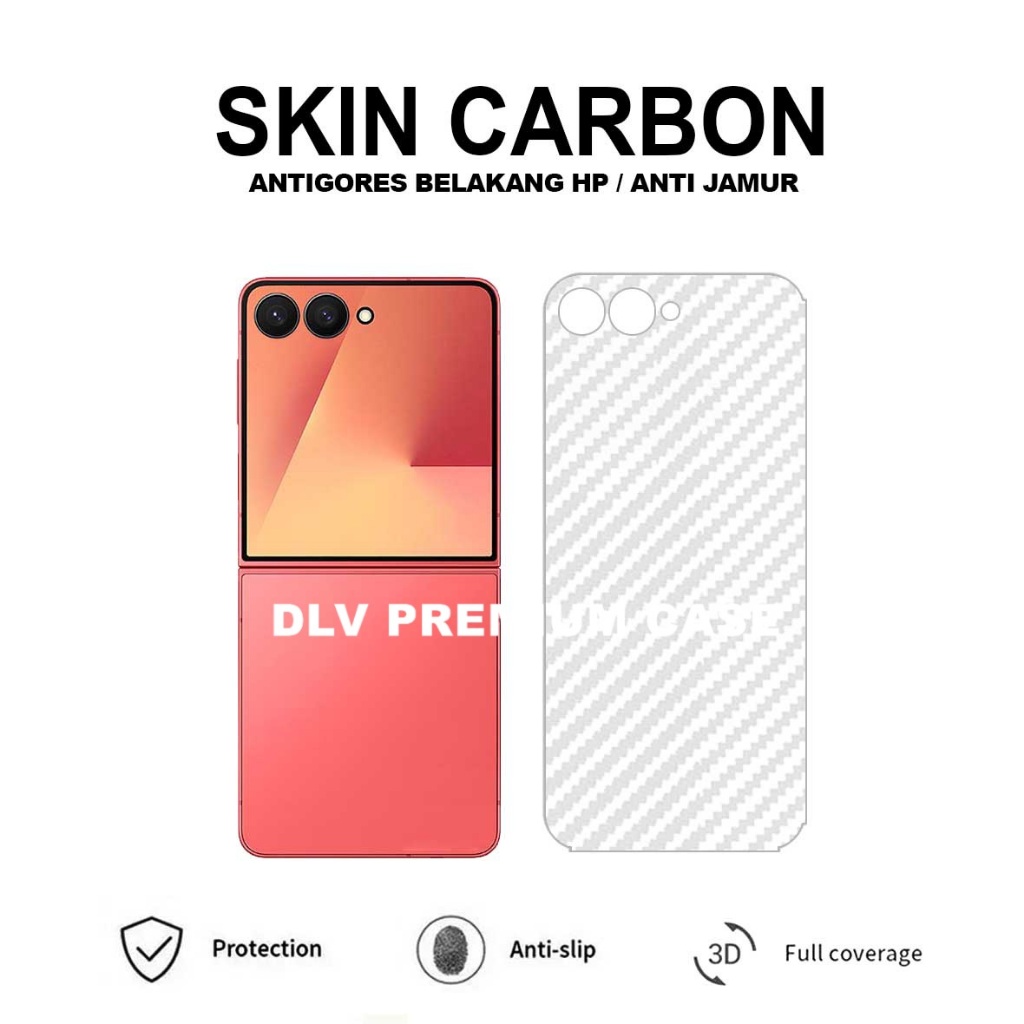 SAMSUNG Z FLIP 7 SAMSUNG Z FLIP 6 SKIN CARBON TRANSPARENT ANTI-SCRATCH BACK SAMSUNG Z FLIP 7 SAMSUNG