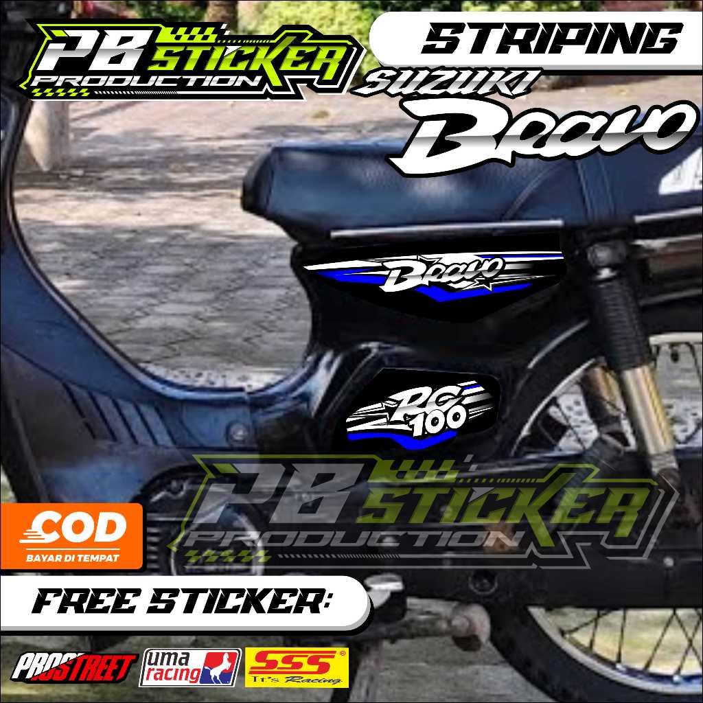 SUZUKI RC 100 BRAVO VARIATION STRIPING / SUZUKI RC 100 BRAVO RACING MOTIF สติ๊กเกอร์ LIST