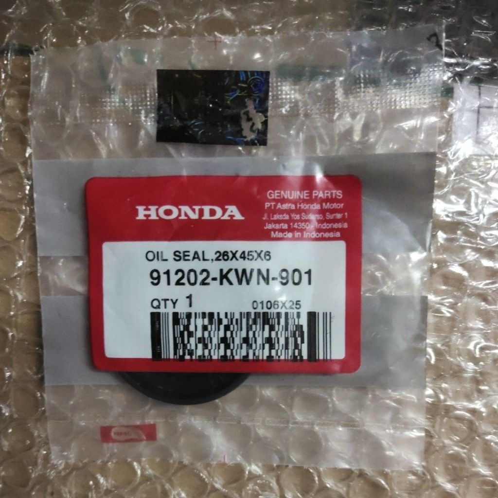ORIGINAL CRANK AXLE SEAL สําหรับ HONDA VARIO 125, VARIO 150 91202-KWN 901