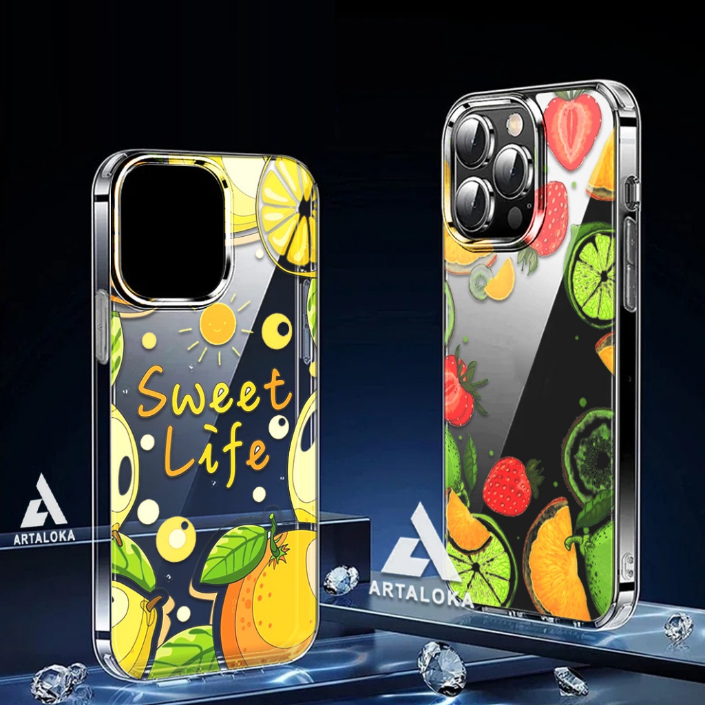 เคสเคลือบเงาใสสําหรับ Vivo Y15S Y17 Y12 Y15 Y16 Y17S Y18 Y19 Y19S Y19S Pro Y03 Y02 Y04 - FRUIT Motif