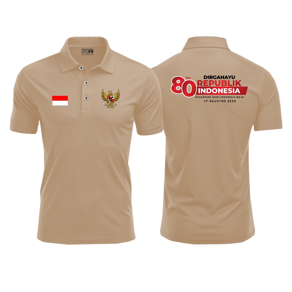 Zirdigo - Polo Collar Hut RI 80 Th 001 x Garuda x Flag d2 Debe เสื้อโปโลแขนสั้น Unisex