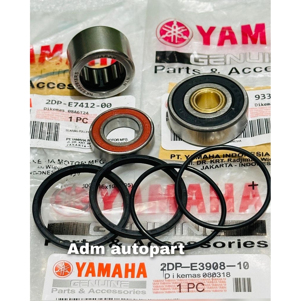 2DP PULLY BEARING + 2DP CVT BAKE BEARING + 2DP PULY SEAL NMAX 155 OLD/NEW AEROX 155 OLD/NEW LEXI 125