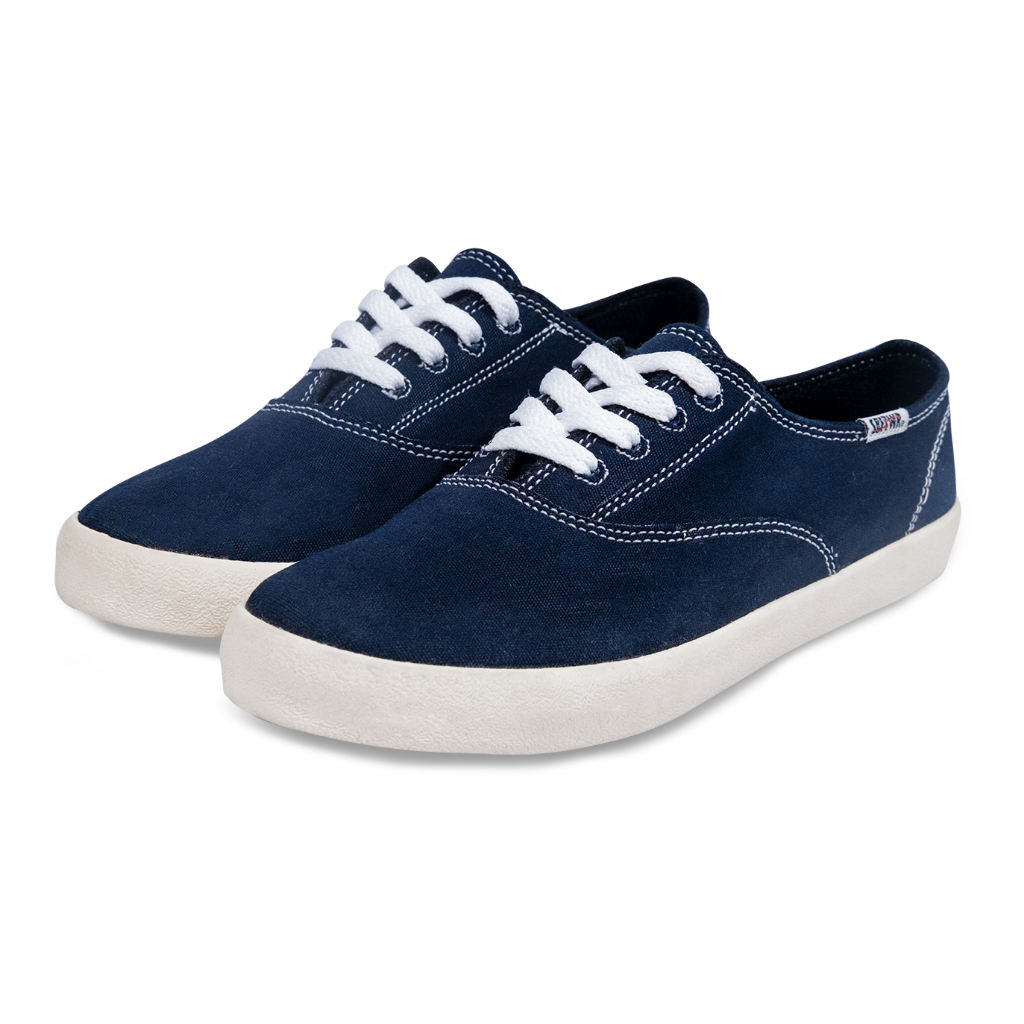 SABA Women Lily Navy White - รองเท้าผ้าใบลําลองใส่สบายสําหรับผู้หญิง | Original Saba Footwear LL 09